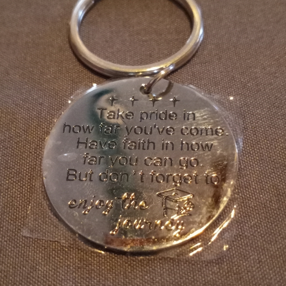Enjoy the Journey Graduation stainless steel Keychain